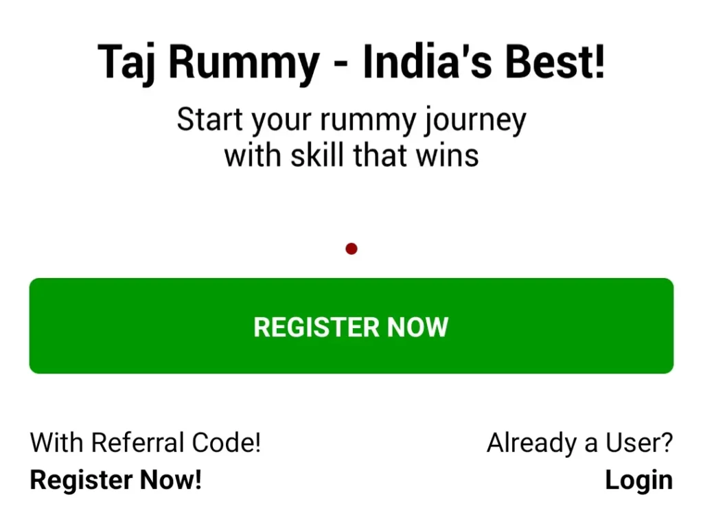 Taj Rummy APK Register