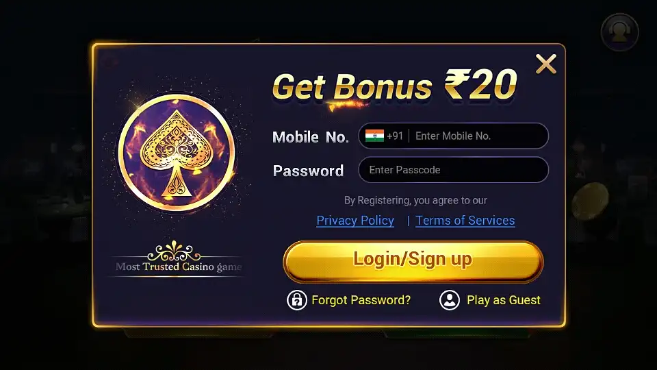 Happy Ace Casino Account Create