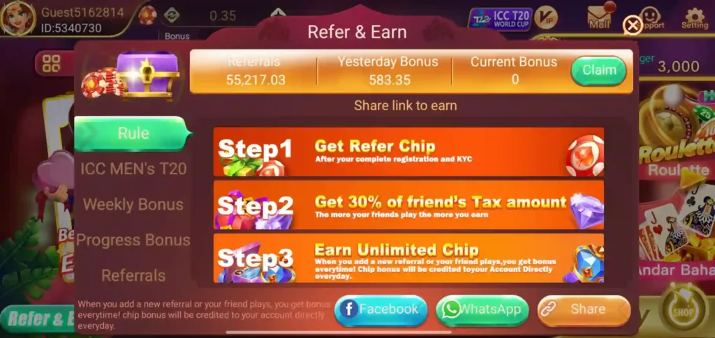 Rummy Mate Refer & Earn